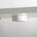 Vitrine en verre avec lumières LED, 4 étagères et porte, vitrine sur pied 164,3x42,4x36,3 cm, salon, chambre, bureau, blanc