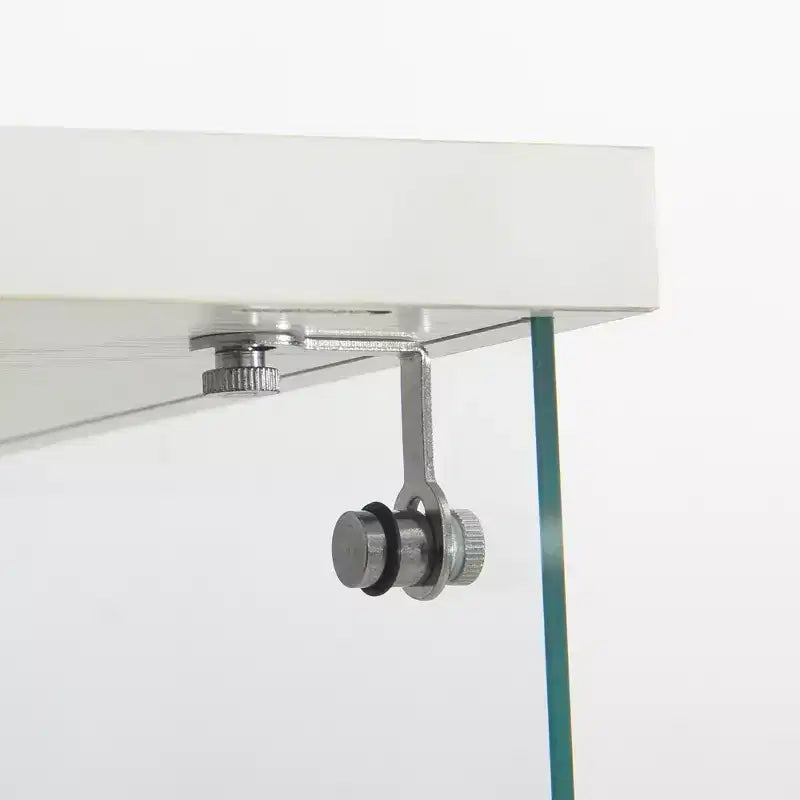 Vitrine en verre avec lumières LED, 4 étagères et porte, vitrine sur pied 164,3x42,4x36,3 cm, salon, chambre, bureau, blanc