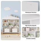 Étagère à Livres et Meuble de Rangement pour Enfants Modernes - Unité de Rangement à 9 Compartiments avec Fixations Murales de Sécurité, Résistante aux Rayures, Facile à Nettoyer pour la Maison, l'École