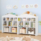 Étagère à Livres et Meuble de Rangement pour Enfants Modernes - Unité de Rangement à 9 Compartiments avec Fixations Murales de Sécurité, Résistante aux Rayures, Facile à Nettoyer pour la Maison, l'École
