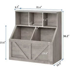 Étagère à Livres et Meuble de Rangement pour Jouets avec Armoire et Étagères, Bibliothèque pour Enfants pour Salle de Jeux, Chambre d'Enfant, Crèche et Montage Facile
