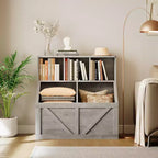 Étagère à Livres et Meuble de Rangement pour Jouets avec Armoire et Étagères, Bibliothèque pour Enfants pour Salle de Jeux, Chambre d'Enfant, Crèche et Montage Facile