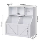 Étagère à Livres et Meuble de Rangement pour Jouets avec Armoire et Étagères, Bibliothèque pour Enfants pour Salle de Jeux, Chambre d'Enfant, Crèche et Montage Facile