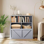 Étagère à Livres et Meuble de Rangement pour Jouets avec Armoire et Étagères, Bibliothèque pour Enfants pour Salle de Jeux, Chambre d'Enfant, Crèche et Montage Facile