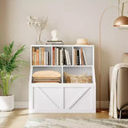 Étagère à Livres et Meuble de Rangement pour Jouets avec Armoire et Étagères, Bibliothèque pour Enfants pour Salle de Jeux, Chambre d'Enfant, Crèche et Montage Facile