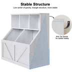 Étagère à Livres et Meuble de Rangement pour Jouets avec Armoire et Étagères, Bibliothèque pour Enfants pour Salle de Jeux, Chambre d'Enfant, Crèche et Montage Facile