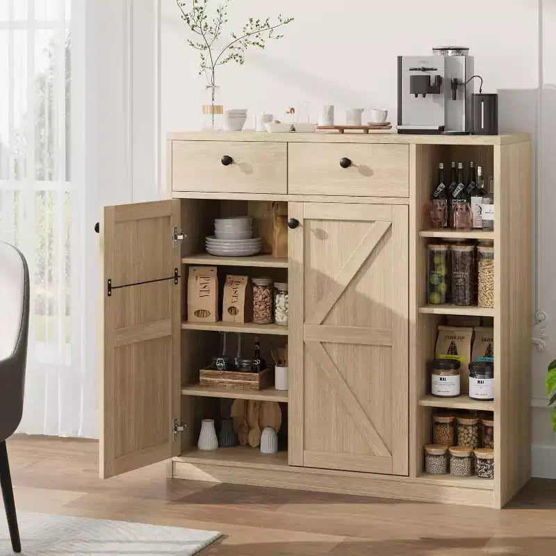 Meuble à chaussures avec portes et tiroirs, meuble de rangement pour chaussures de 106,7 cm de haut avec étagères réglables et dispositif anti-basculement, organisateur de chaussures moderne pour entrée, couloir