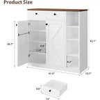 Meuble à chaussures avec portes et tiroirs, meuble de rangement pour chaussures de 106,7 cm de haut avec étagères réglables et dispositif anti-basculement, organisateur de chaussures moderne pour entrée, couloir