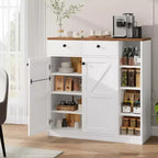 Meuble à chaussures avec portes et tiroirs, meuble de rangement pour chaussures de 106,7 cm de haut avec étagères réglables et dispositif anti-basculement, organisateur de chaussures moderne pour entrée, couloir