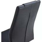 Chaises de salle à manger en similicuir, chaises de cuisine modernes sans accoudoirs à dossier haut et rembourrées, chaises de cuisine avec pieds en métal pour salle à manger (lot de 4)