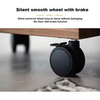 Table d'appoint en C à roulettes - Table de lit/canapé réglable en hauteur et pivotant à 360°