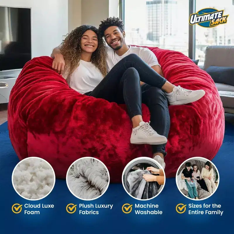 Pouf géant pour enfants, fauteuil de relaxation intérieur confortable