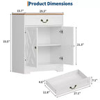 Meuble de bar à café de style ferme avec 4 portes et 2 tiroirs, buffet de cuisine, étagère réglable, capacité de 68 kg, assemblage facile