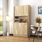 Meuble Colonne, Armoire de Cuisine avec Six Portes et Un Tiroir, Meuble de Rangement pour Cuisine, Salle à Manger, Salon, Chambre à Coucher