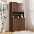 Meuble Colonne, Armoire de Cuisine avec Six Portes et Un Tiroir, Meuble de Rangement pour Cuisine, Salle à Manger, Salon, Chambre à Coucher