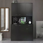 Meuble Colonne, Armoire de Cuisine avec Six Portes et Un Tiroir, Meuble de Rangement pour Cuisine, Salle à Manger, Salon, Chambre à Coucher