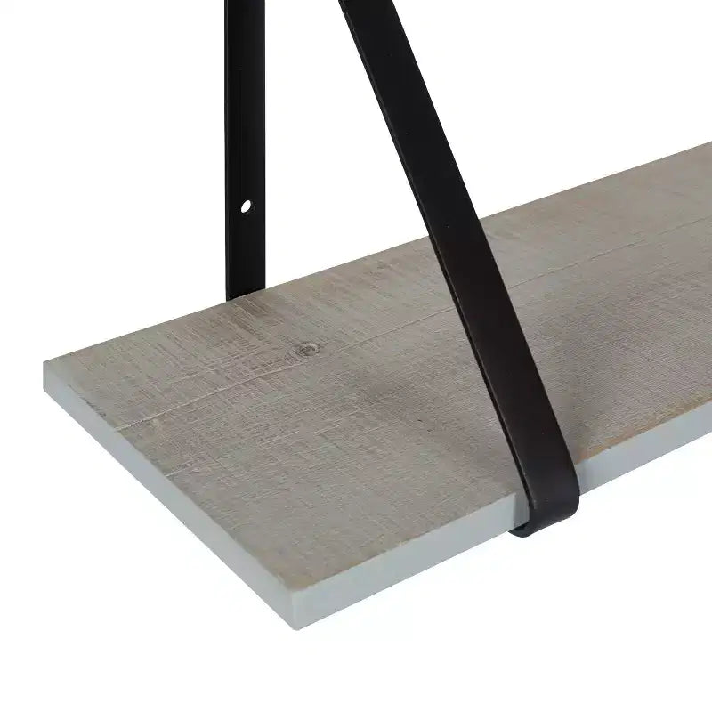 Étagère murale en bois Soloman de 27,5 x 8,2 po avec supports (paquet de 2)