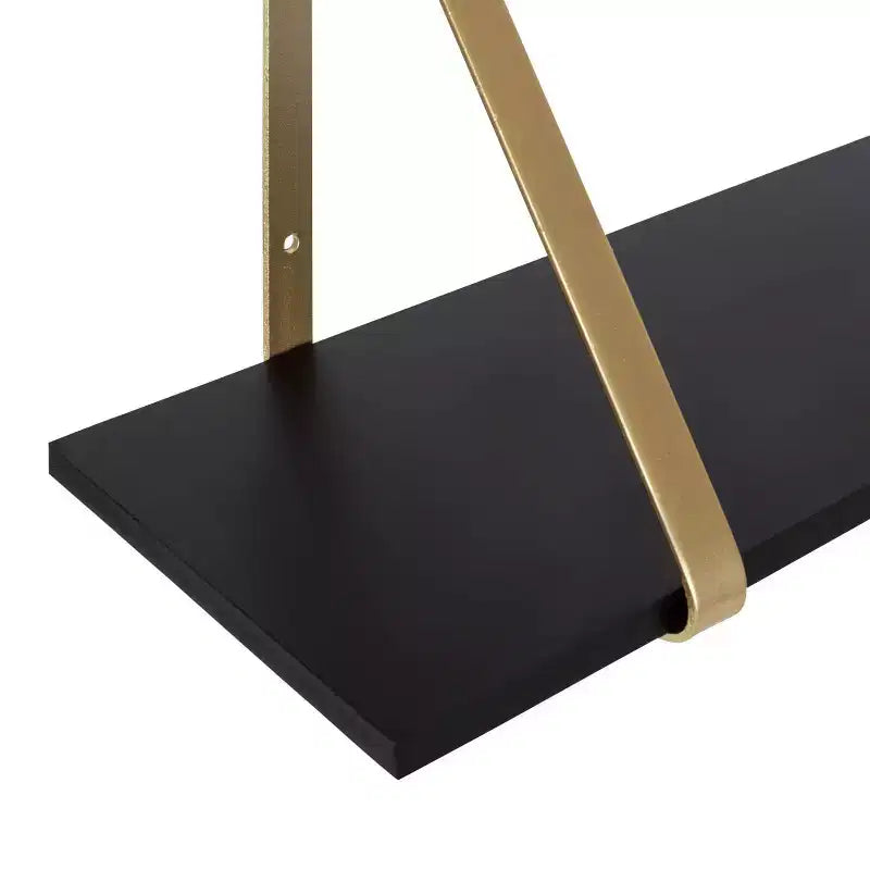 Étagère murale en bois Soloman de 27,5 x 8,2 po avec supports (paquet de 2)