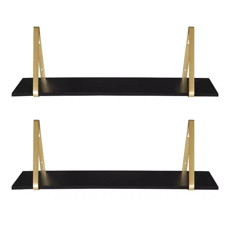 Étagère murale en bois Soloman de 27,5 x 8,2 po avec supports (paquet de 2)