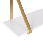 Étagère murale en bois Soloman de 27,5 x 8,2 po avec supports (paquet de 2)