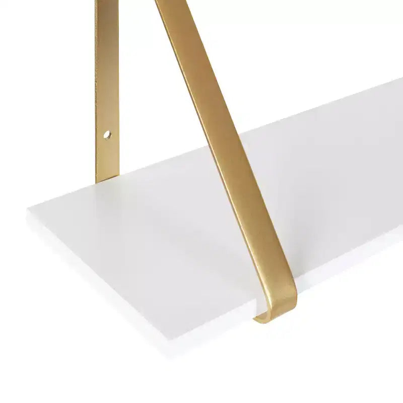 Étagère murale en bois Soloman de 27,5 x 8,2 po avec supports (paquet de 2)