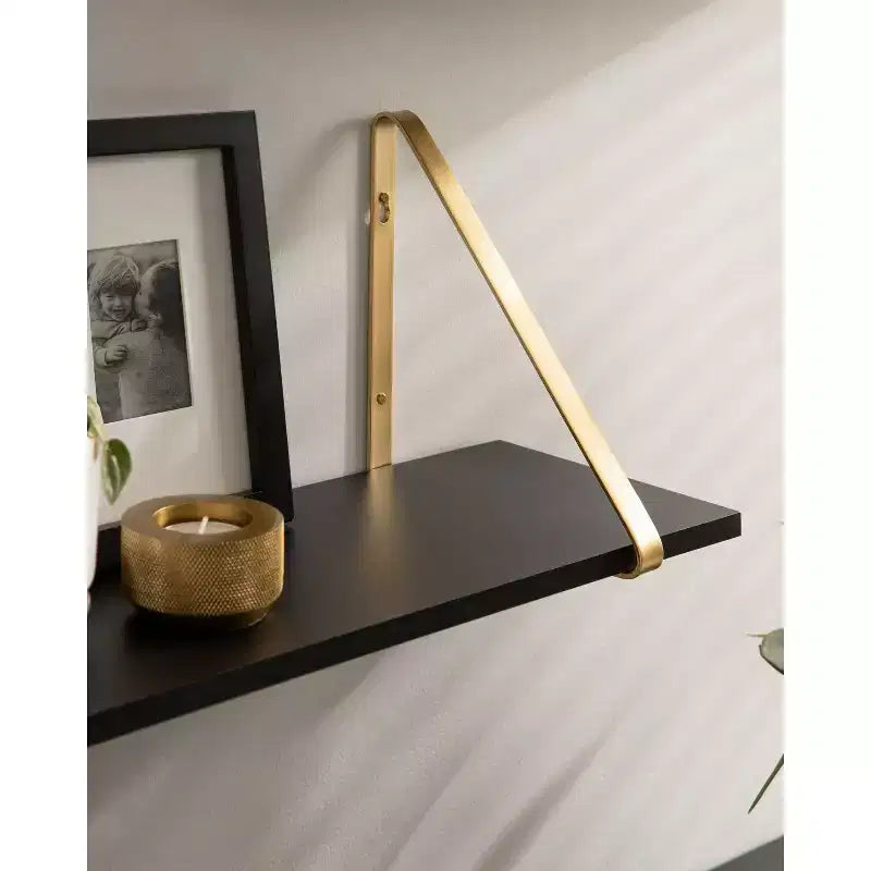 Étagère murale en bois Soloman de 27,5 x 8,2 po avec supports (paquet de 2)