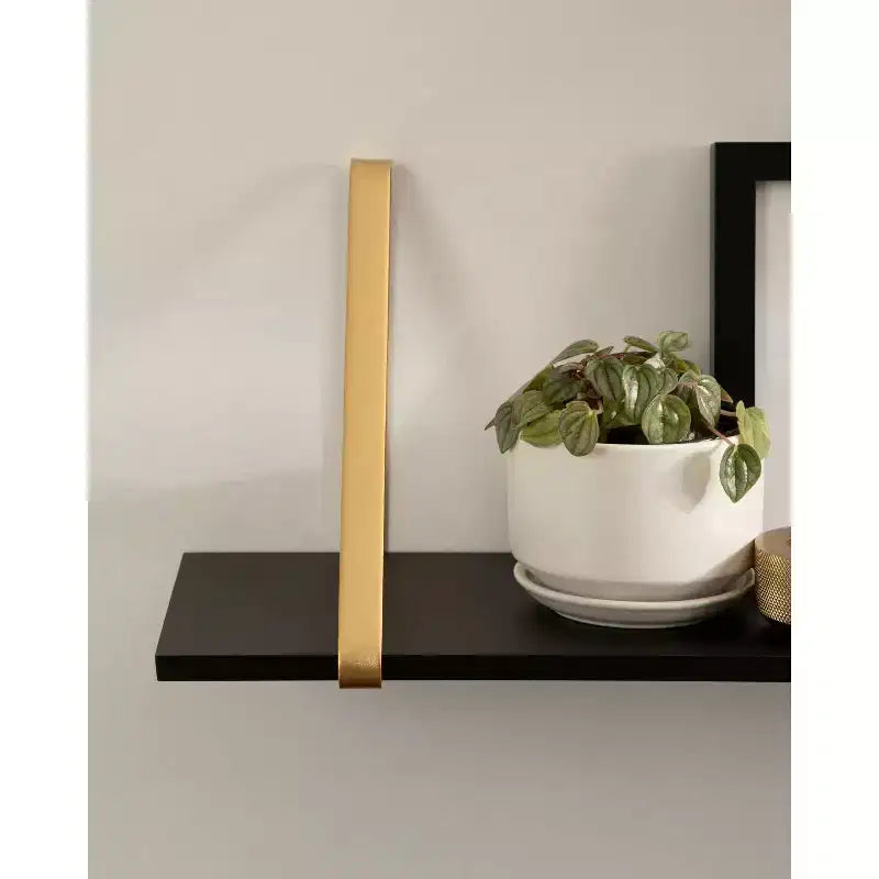 Étagère murale en bois Soloman de 27,5 x 8,2 po avec supports (paquet de 2)