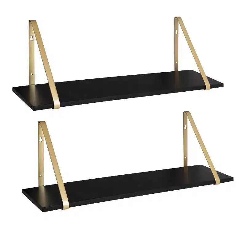 Étagère murale en bois Soloman de 27,5 x 8,2 po avec supports (paquet de 2)